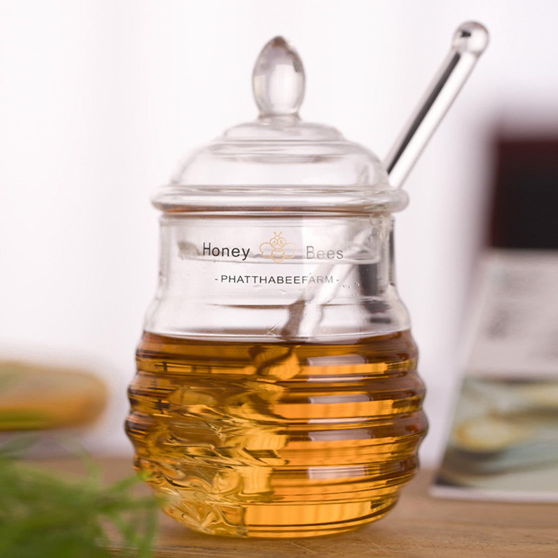 Light Luxury Transparent Exquisite Export Honey Jar Small Jam Jar