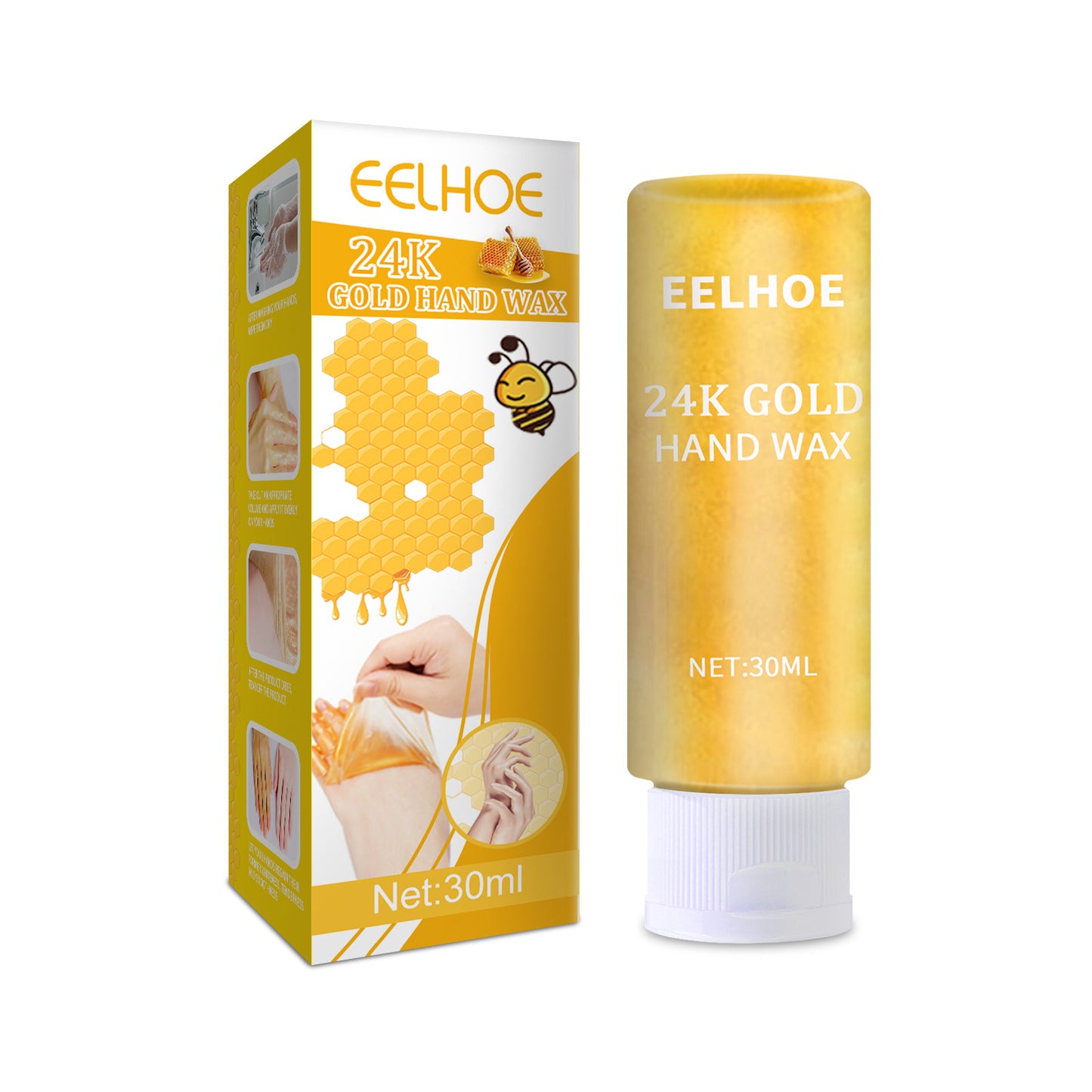 24K Gold Honey Hand Wax Mask Tender And Wet Moisturizing