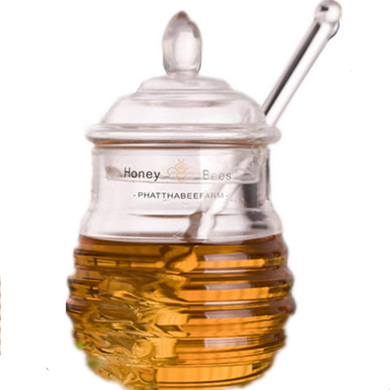 Light Luxury Transparent Exquisite Export Honey Jar Small Jam Jar